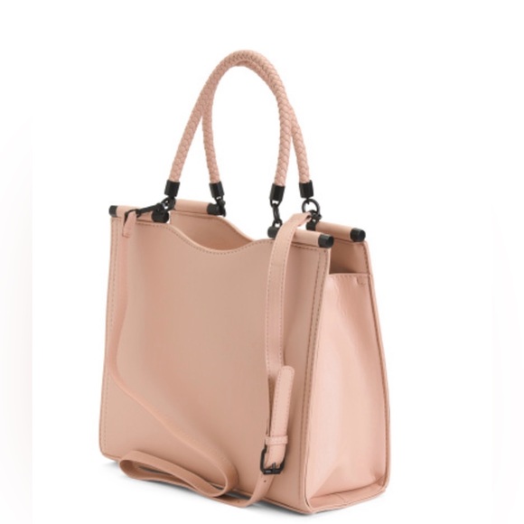 🌺NWT BADGLEY MISCHKA Large Top Handle Satchel With Braided Handle🌺 - Picture 4 of 13